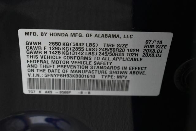 Used 2019 Blue Honda Touring image 51