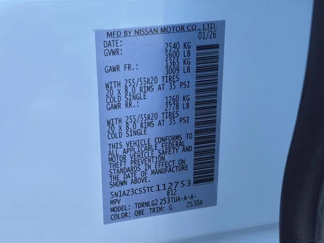 New 2026 Everest White Pearl TriCoat Nissan SL image 28