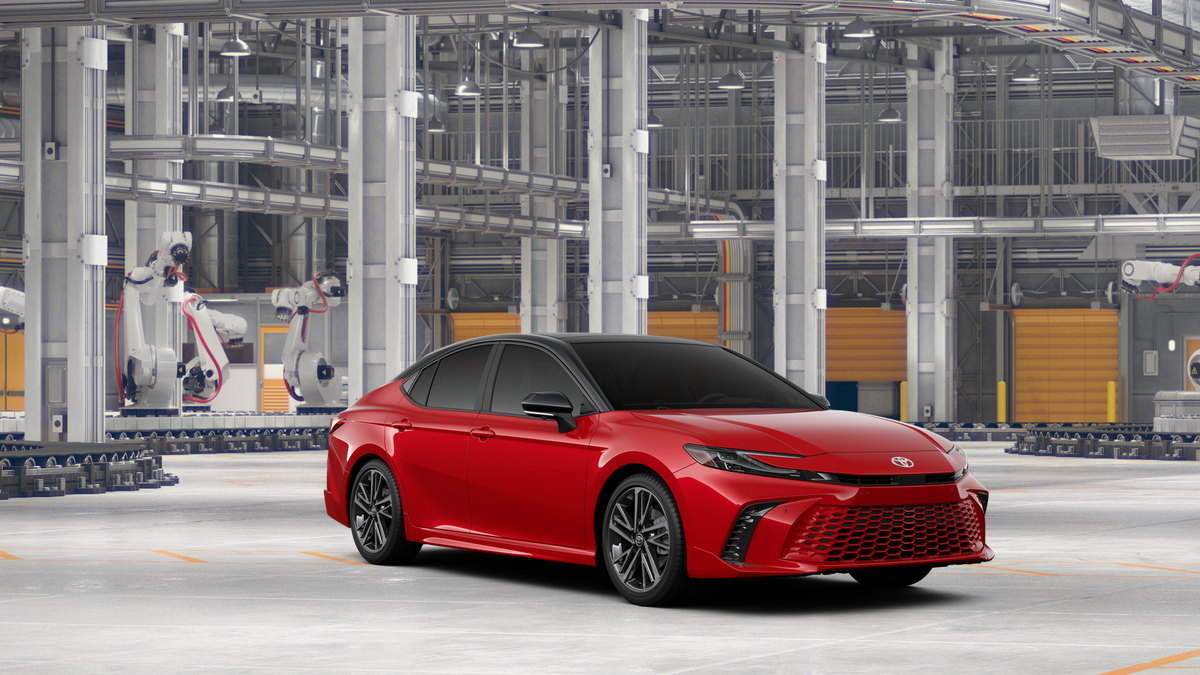 New 2026 Supersonic Red with Midnight Black Metallic roof Toyota XSE image 15