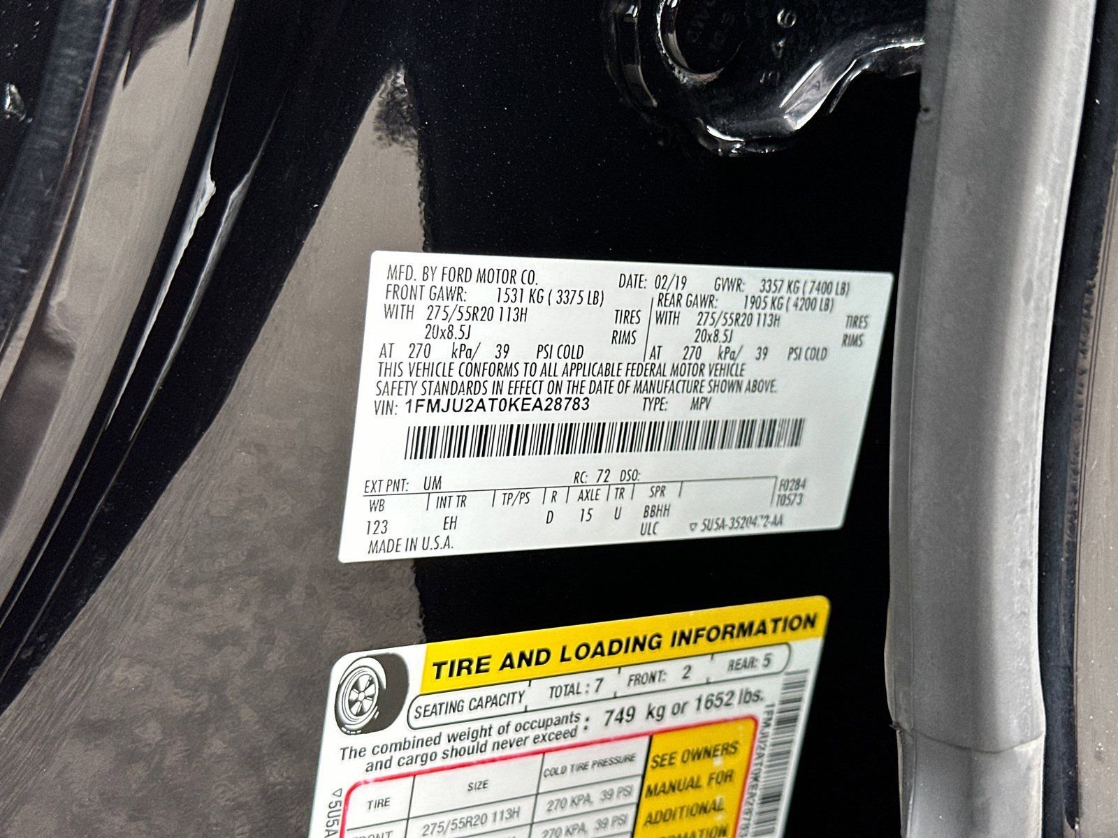 Used 2019 Black Ford Limited image 37