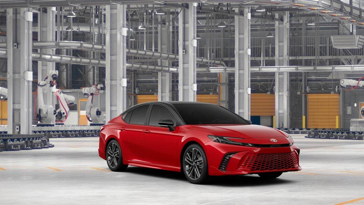 New 2026 Supersonic Red with Midnight Black Metallic roof Toyota XSE image 15