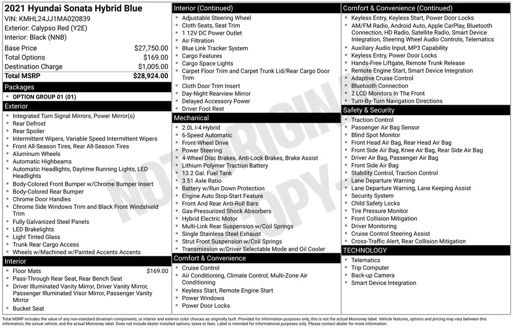 Certified Used 2021 Red Hyundai Blue image 32