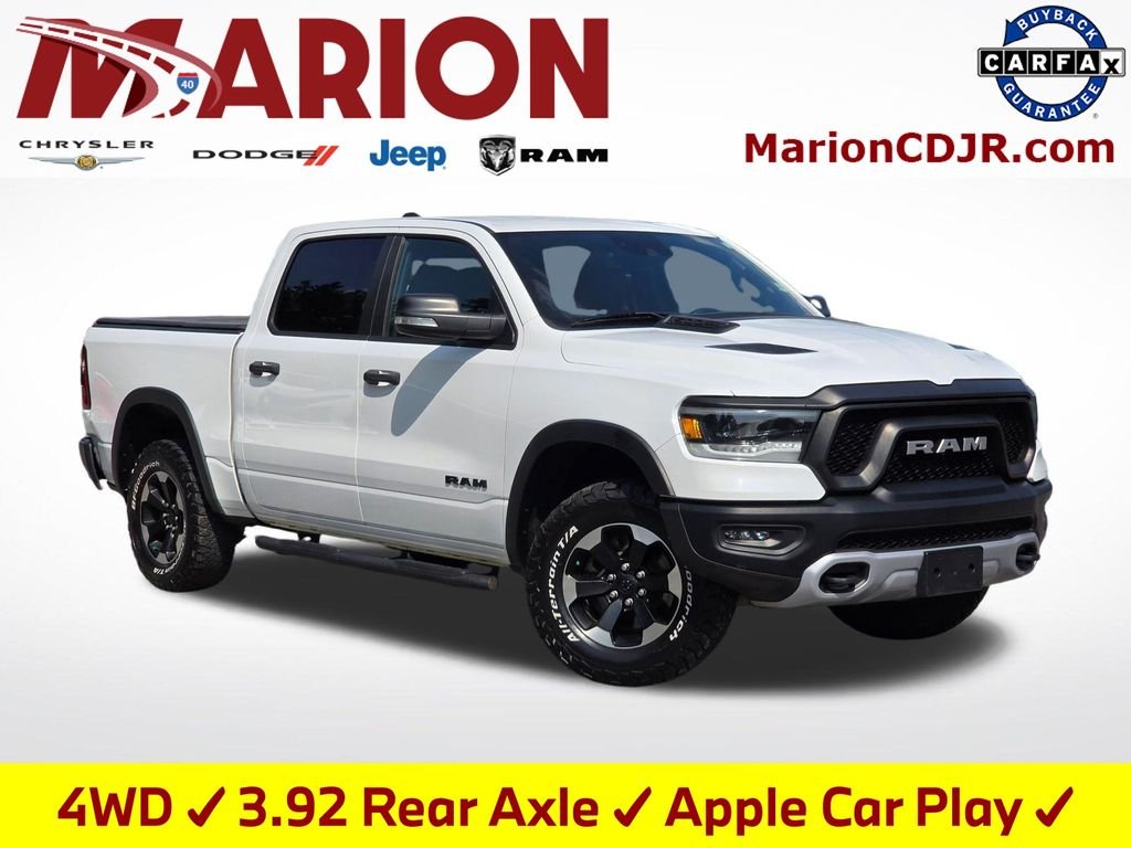 Used 2021 Bright White Clearcoat Ram Rebel image 1