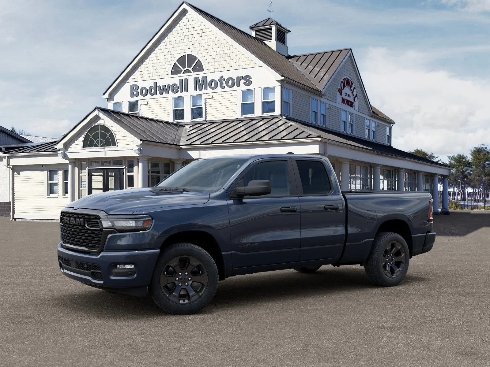 New 2026 Forged Blue Metallic Exterior Paint RAM Express Crew Cab 4x4 6