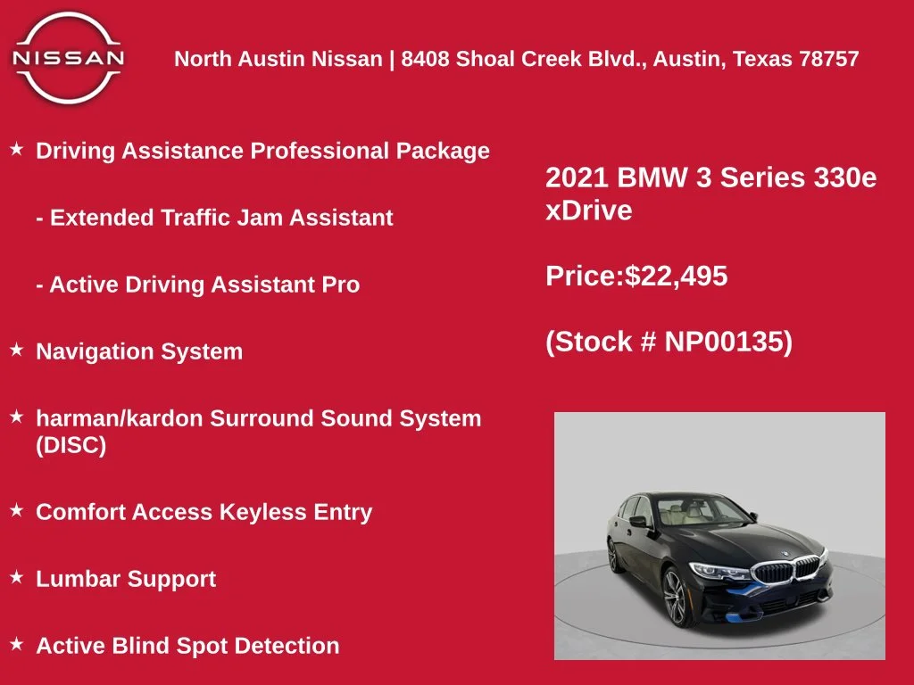 Used 2021 Black BMW 330e xDrive image 22