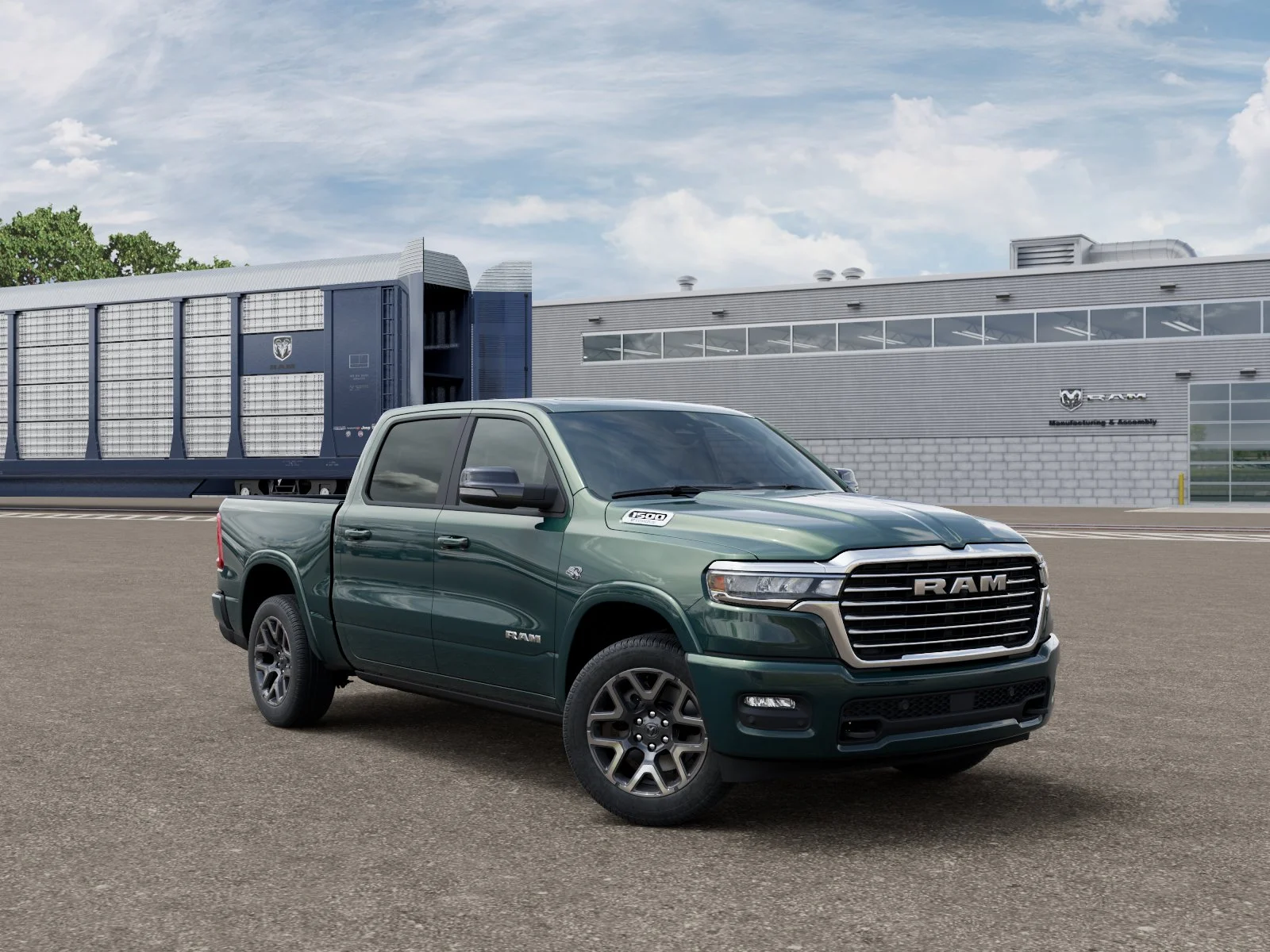New 2026 Serrano-Green Metallic Exterior Paint RAM LARAMIE image 3