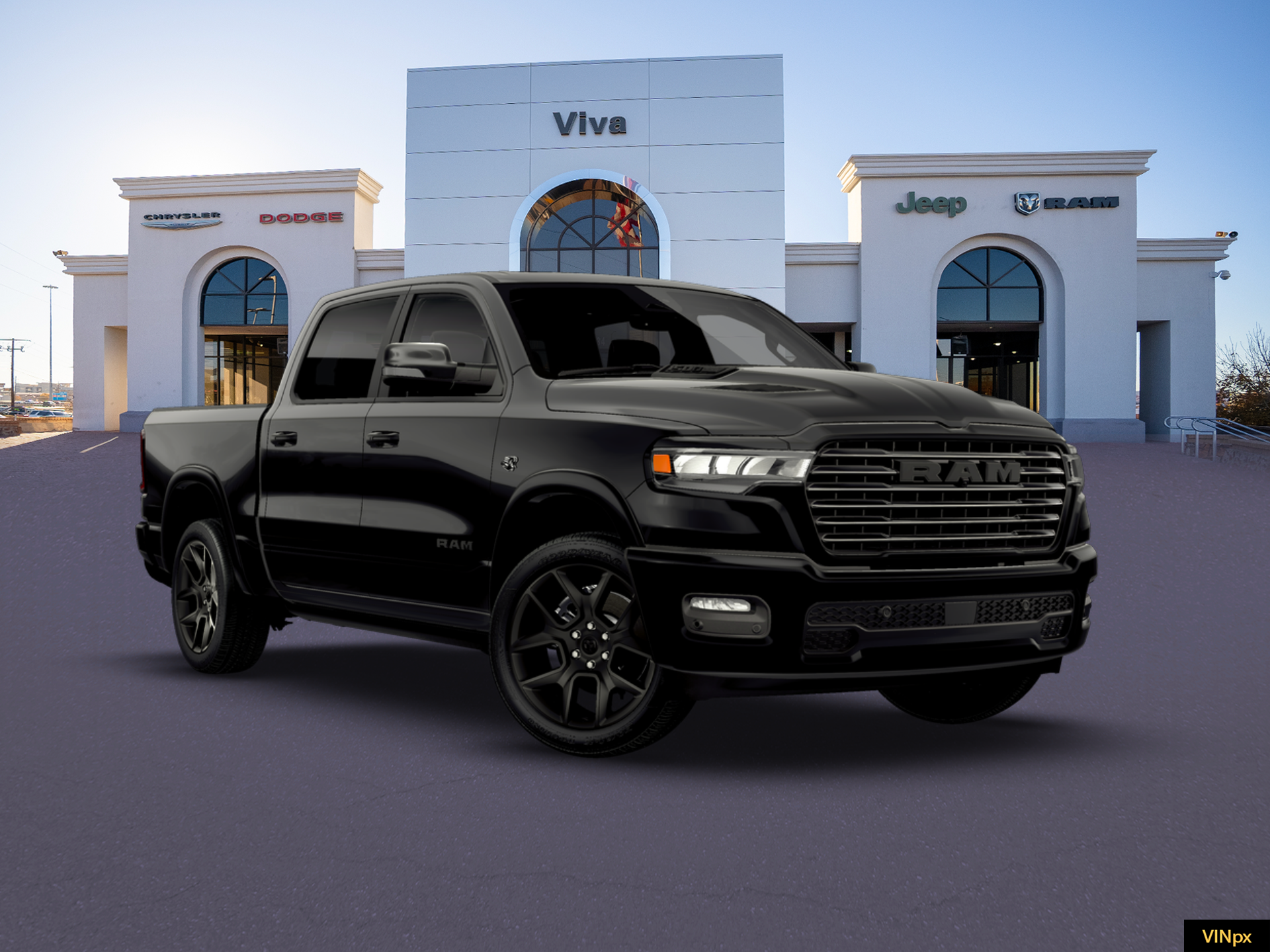 New 2026 Diamond Black Crystal Pearl-Coat Exterior Paint RAM Laramie image 11