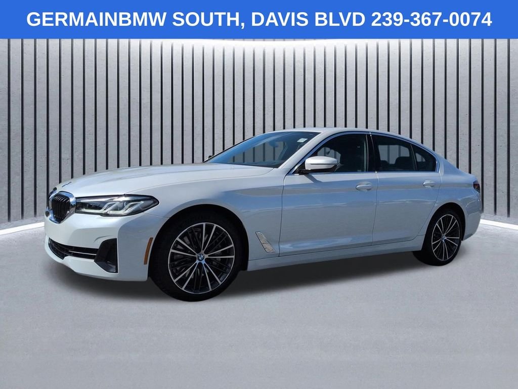 Certified Used 2023 White Metallic BMW 540i xDrive image 1