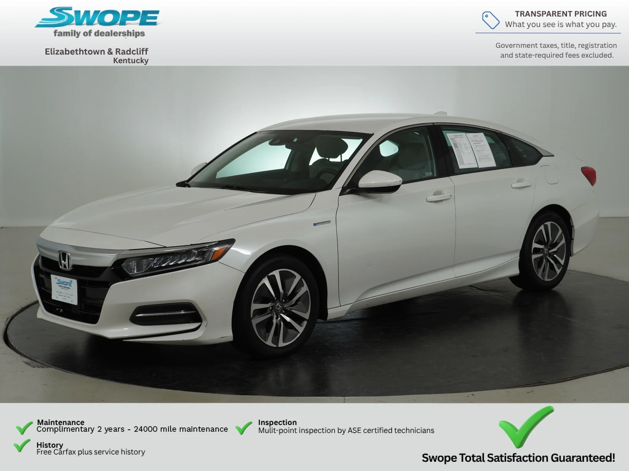 Used 2018 White Orchid Pearl Honda Base image 7