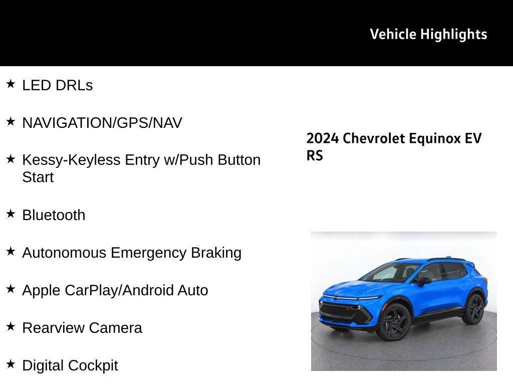Used 2024 Riptide Blue Chevrolet RS image 30
