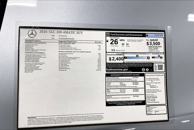 New 2026 Cirrus Silver Metallic Mercedes-Benz GLC 300 image 56