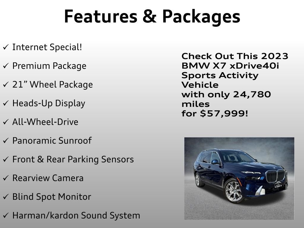 Used 2023 Blue BMW xDrive40i image 4