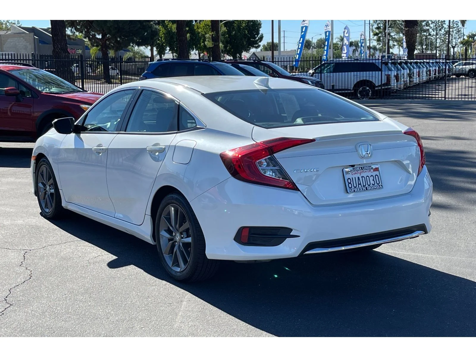 Used 2021 Platinum White Pearl Honda EX image 3