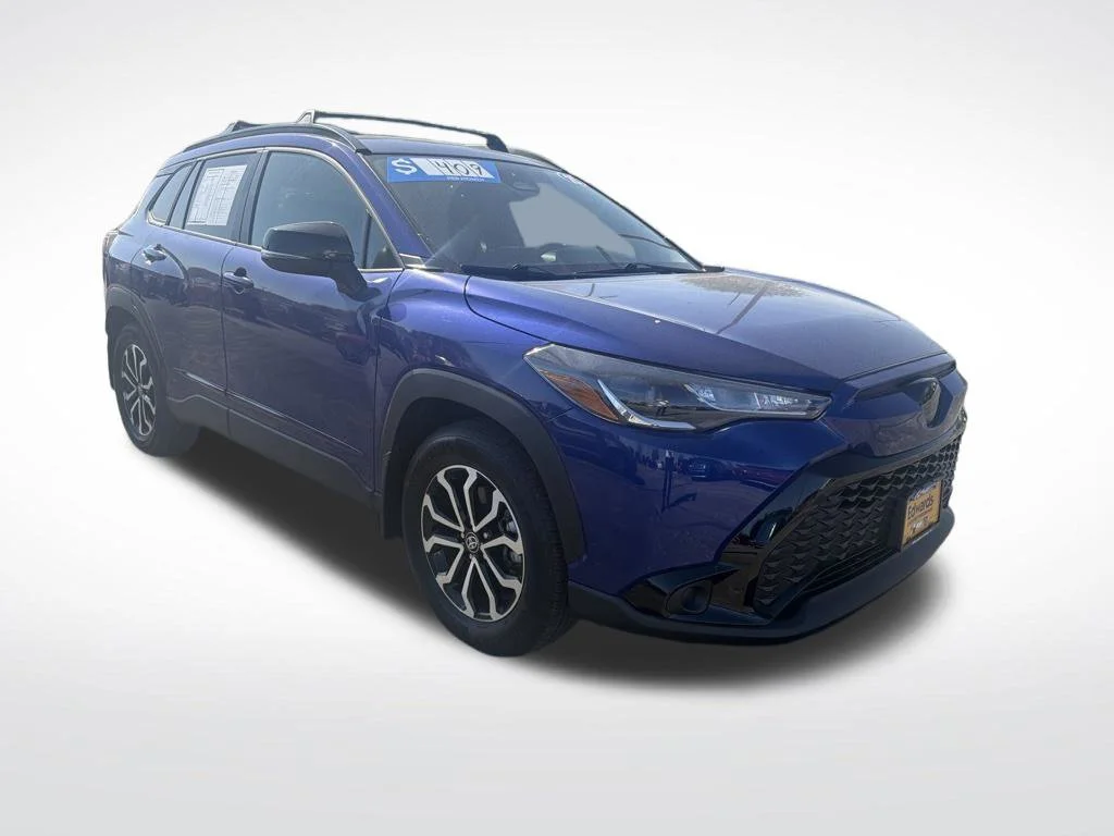 Used 2025 Blue Toyota Hybrid SE image 3