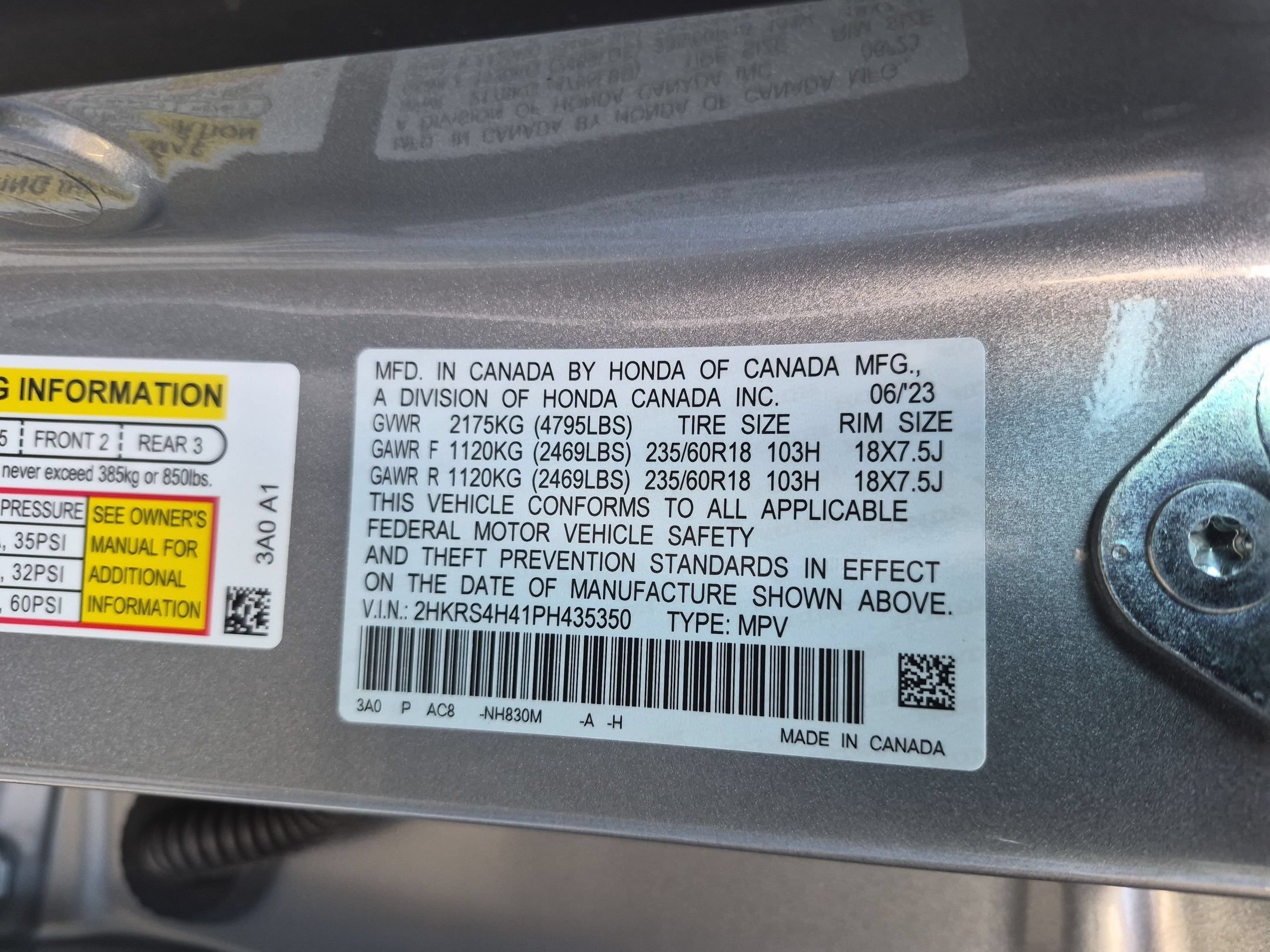 Certified Used 2023 Lunar Silver Metallic Honda EX AWD image 35