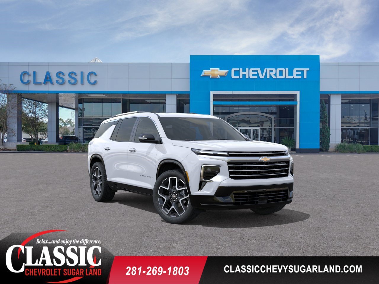 2026 Chevrolet Traverse High Country White at Classic Elite Chevrolet Sugar Land