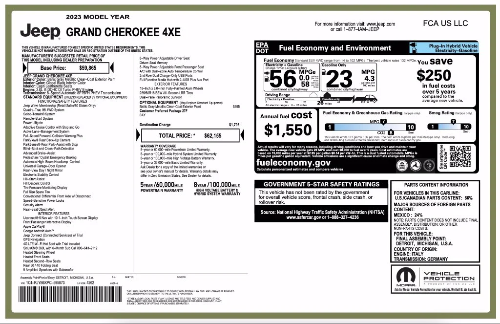 Used 2023 Gray Jeep 4xe image 7