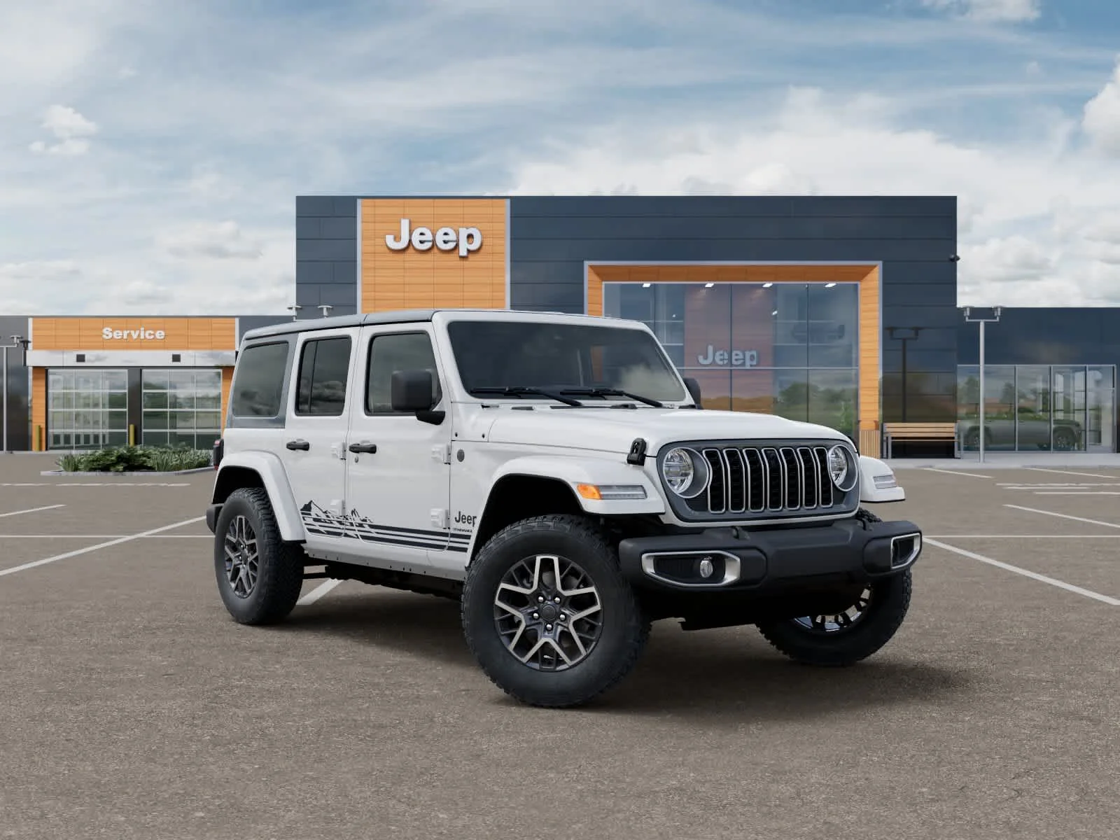 New 2026 Bright White Clearcoat Jeep Sahara image 5
