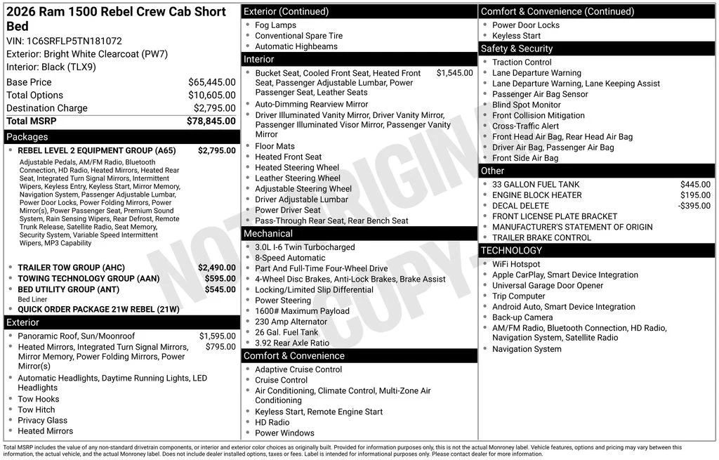 2026 RAM Ram 1500 Pickup Rebel - Photo 6