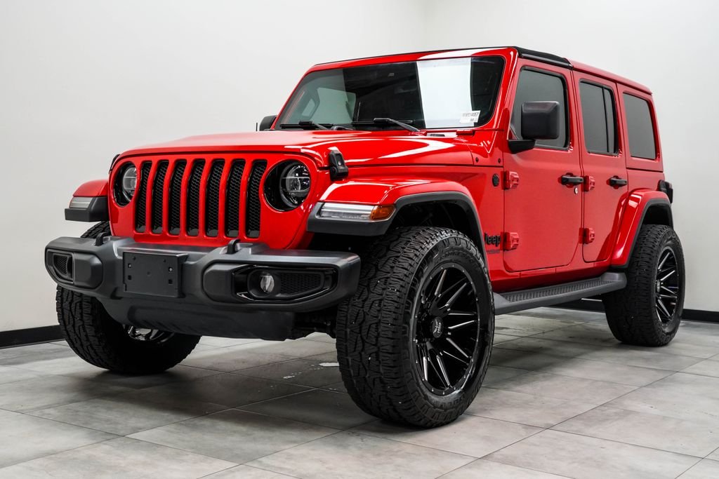 Used 2021 Red Jeep Unlimited Sahara Altitude image 9