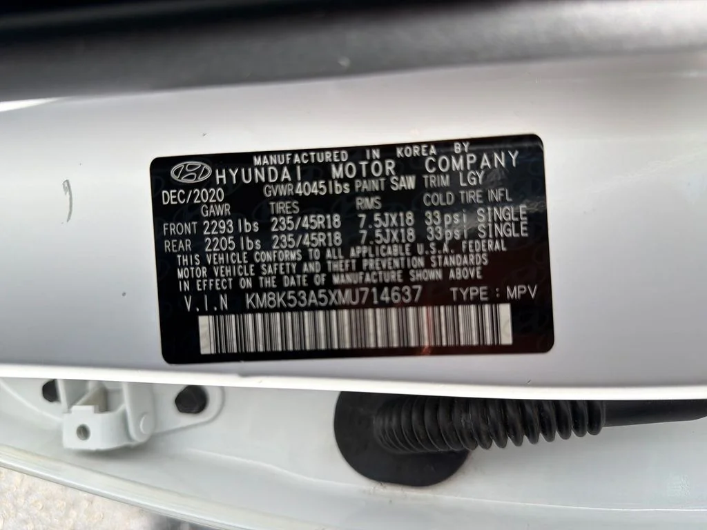 Used 2021 Lunar White Hyundai Ultimate image 35