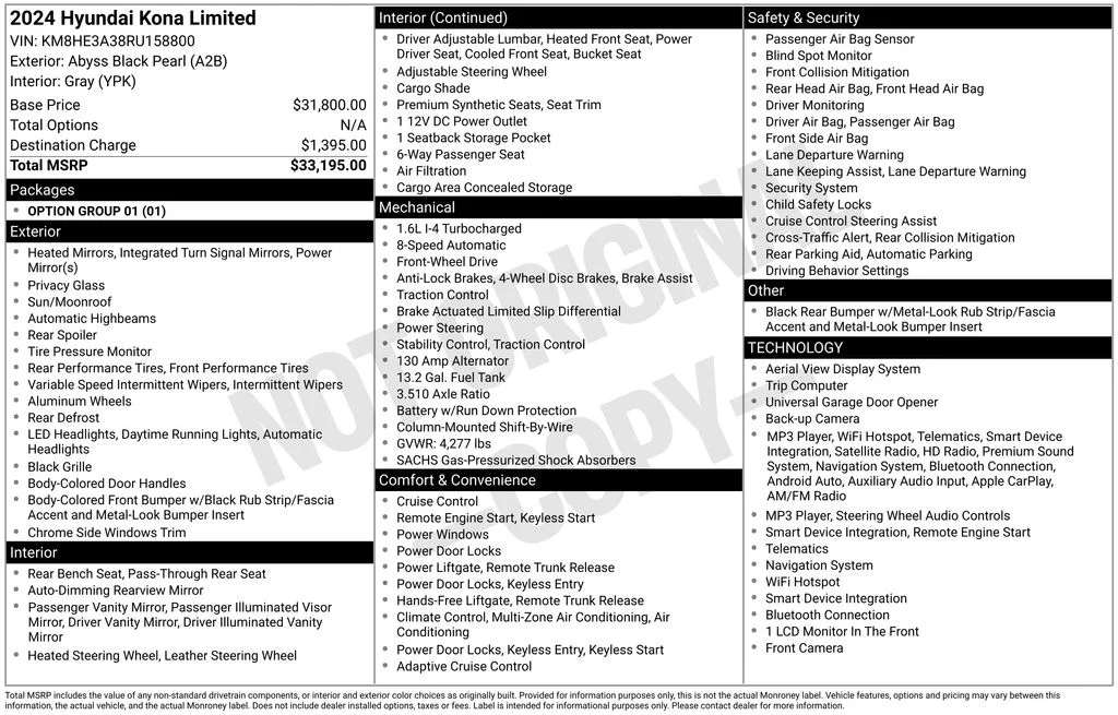 Used 2024 Black Hyundai Limited image 17