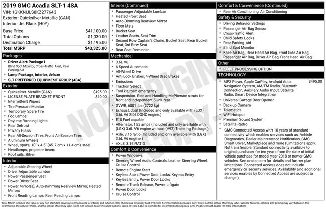 Used 2019 Silver GMC SLT-1 image 7