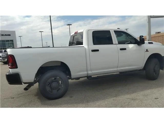 New 2025 Bright White Clear-Coat  Paint Ram TRADESMAN CREW CAB 4X4 6