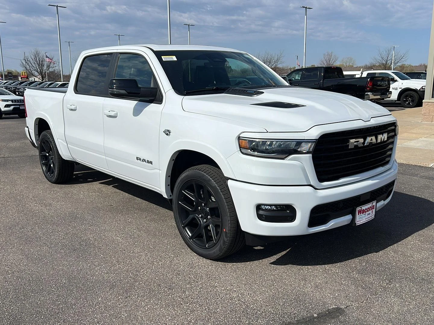 New 2026 Bright White Clear-Coat Exterior Paint RAM Laramie image 2