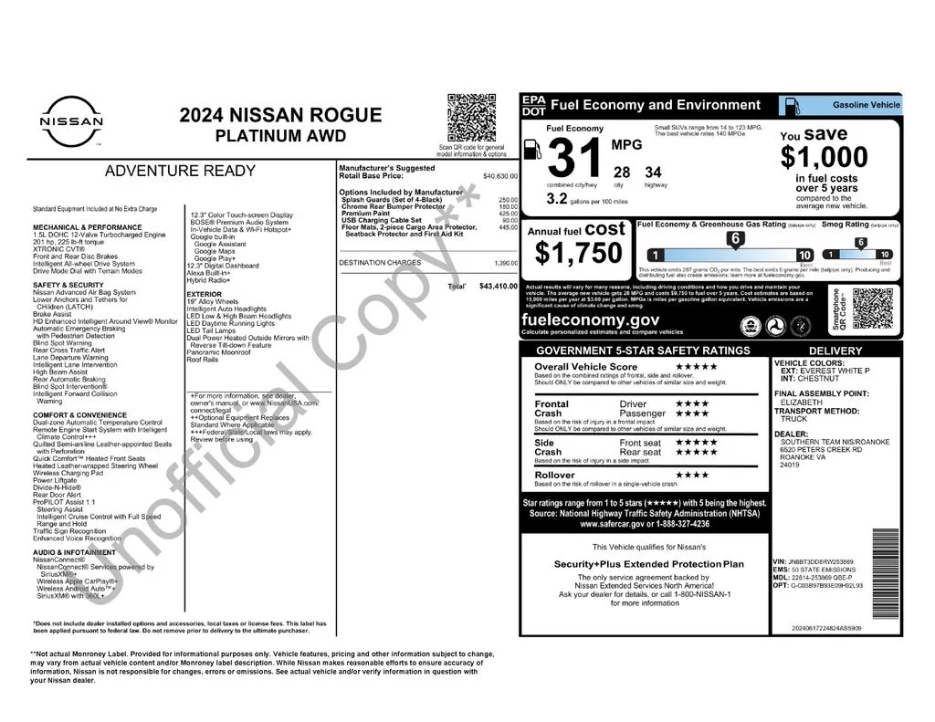Used 2024 White Nissan Platinum image 7