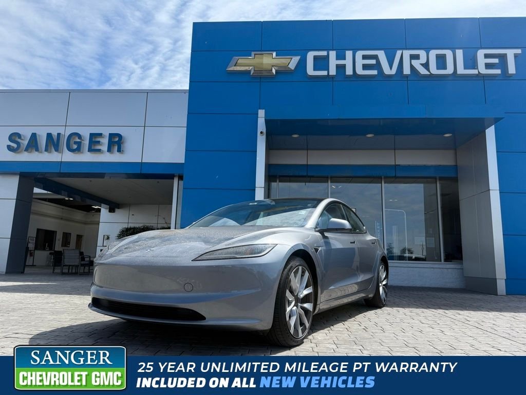 Silver 2025 Tesla Model 3 Long Range AWD Sedan All-Wheel Drive