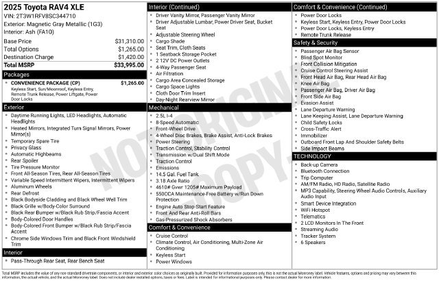 Used 2025 Gray Toyota XLE image 6