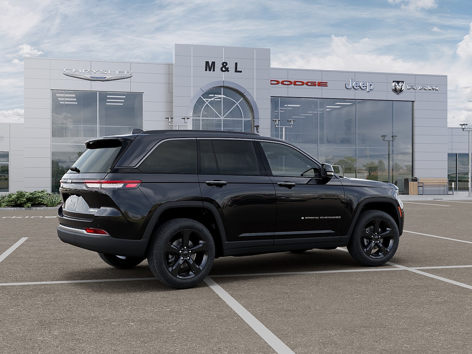 New 2026 Diamond Black Crystal Pearl-Coat Exterior Paint Jeep Limited 4x4 image 6