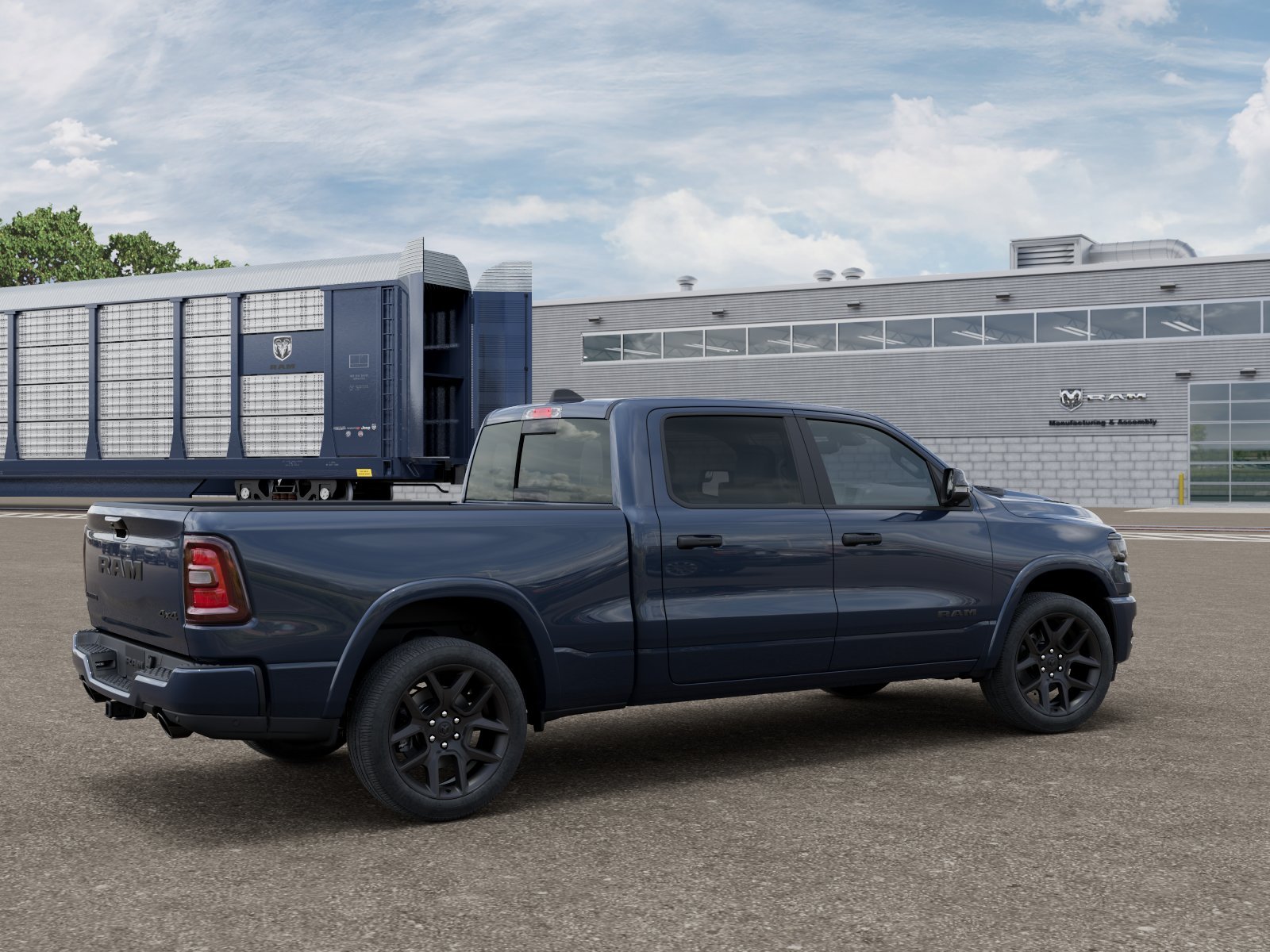New 2026 Forged Blue Metallic Exterior Paint RAM Laramie image 2