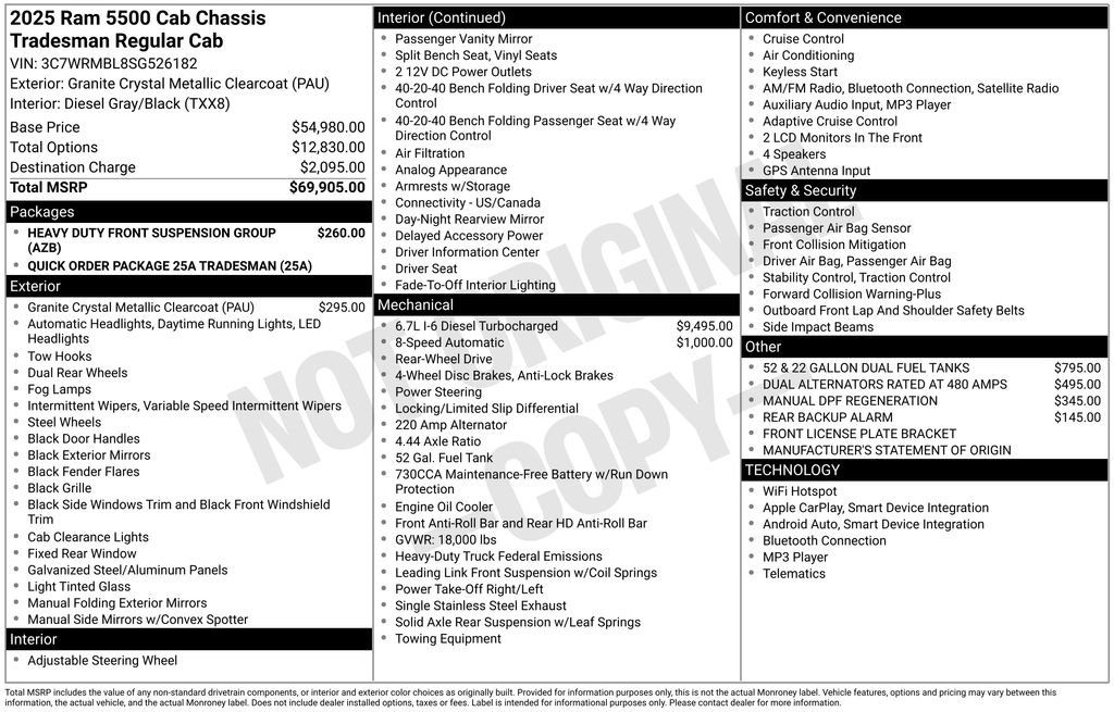 New 2025 Granite Crystal Metallic Clearcoat RAM Tradesman image 22
