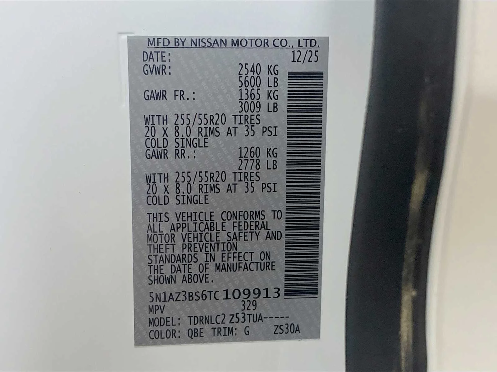 New 2026 Everest White Pearl TriCoat Nissan SV image 6