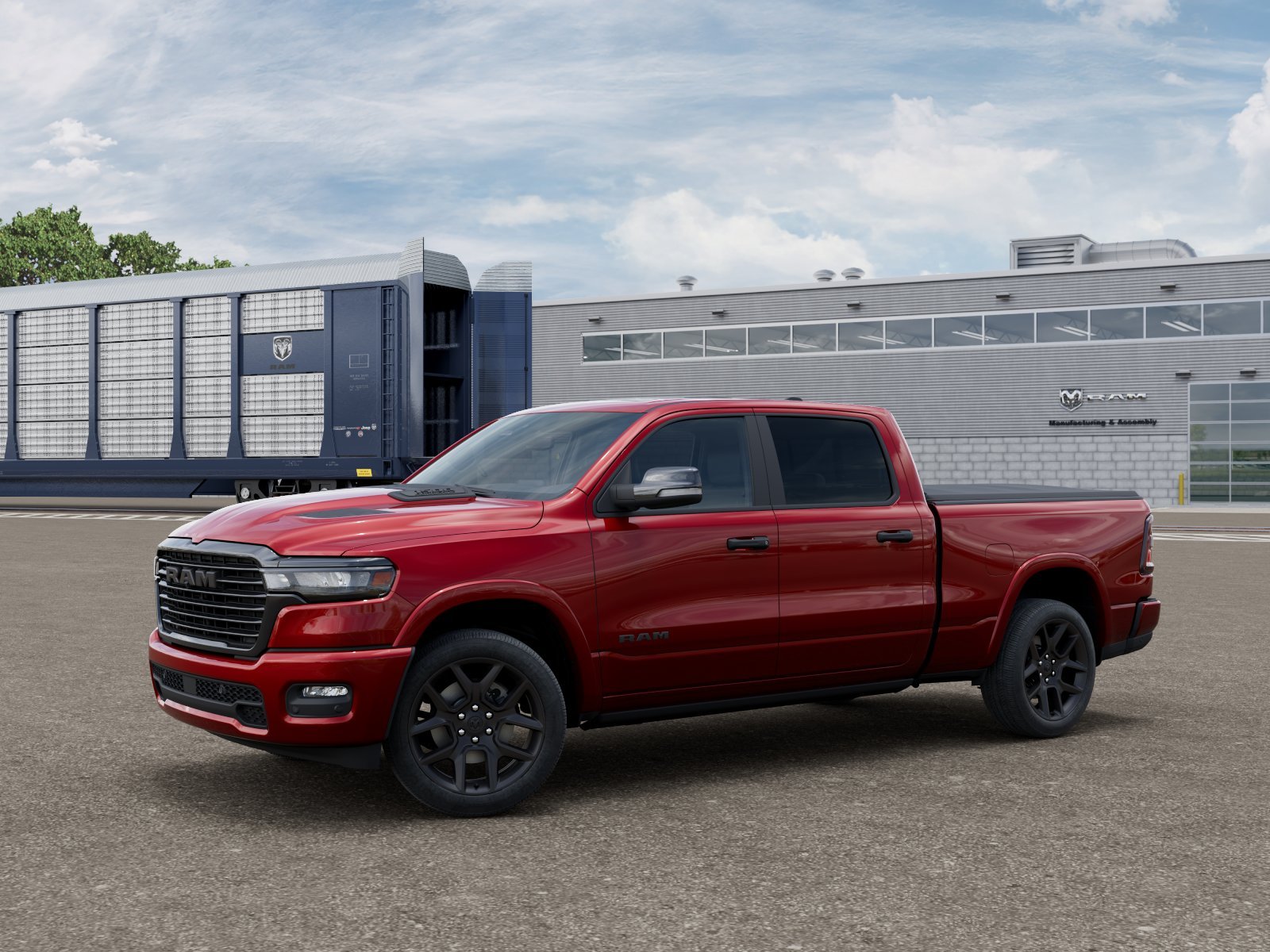 New 2026 Molten Red Pearl-Coat Exterior Paint RAM Laramie image 1