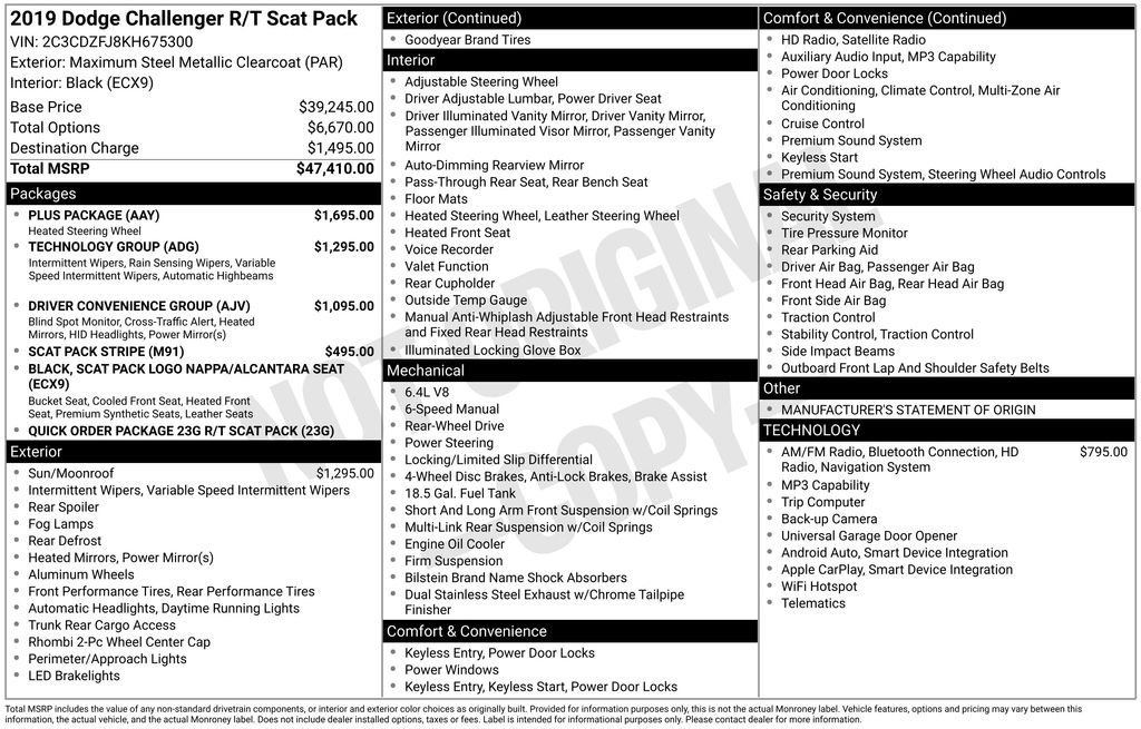 Used 2019 Gray Dodge R/T Scat Pack image 6