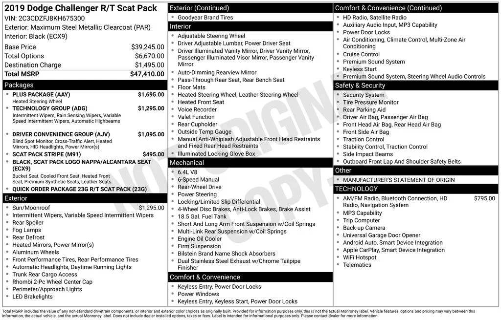 Used 2019 Gray Dodge R/T Scat Pack image 6
