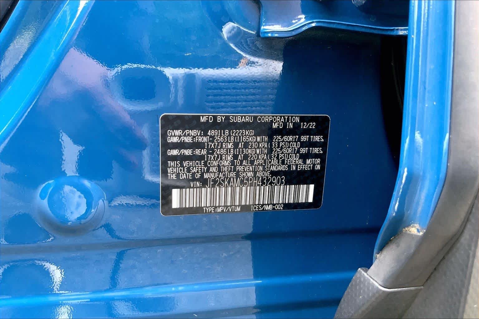 Used 2023 Geyser Blue Subaru Wilderness image 37