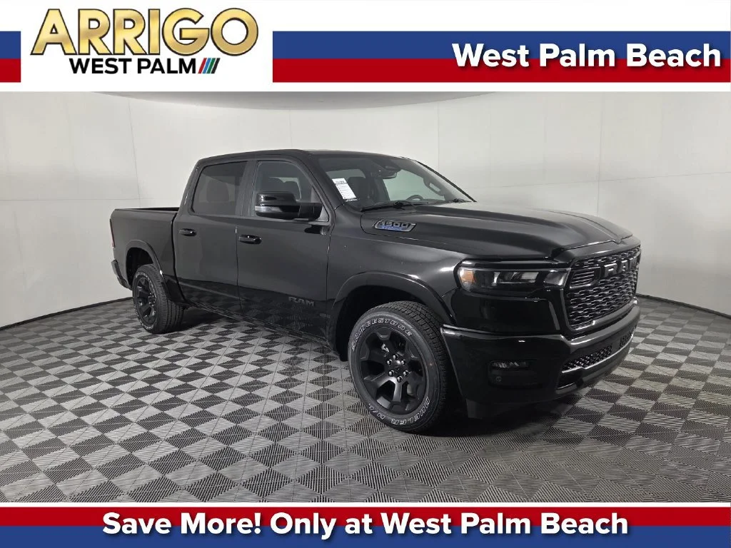 New 2027 Diamond Black Crystal Pearl-Coat Exterior Paint RAM Big Horn image 1