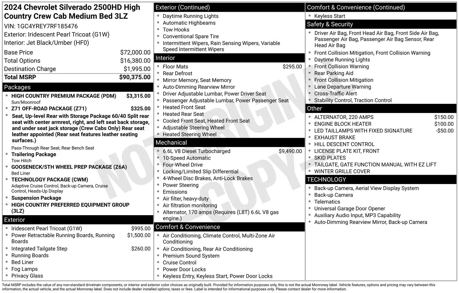 Used 2024 Iridescent Pearl Tricoat Chevrolet High Country image 35