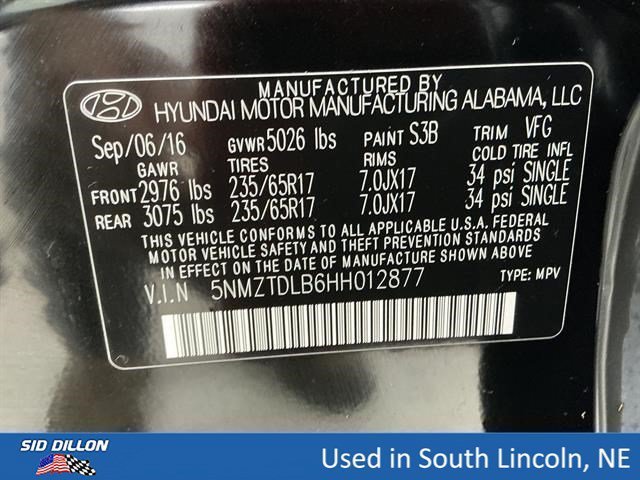 Used 2017 Twilight Black Hyundai 2.4L image 15