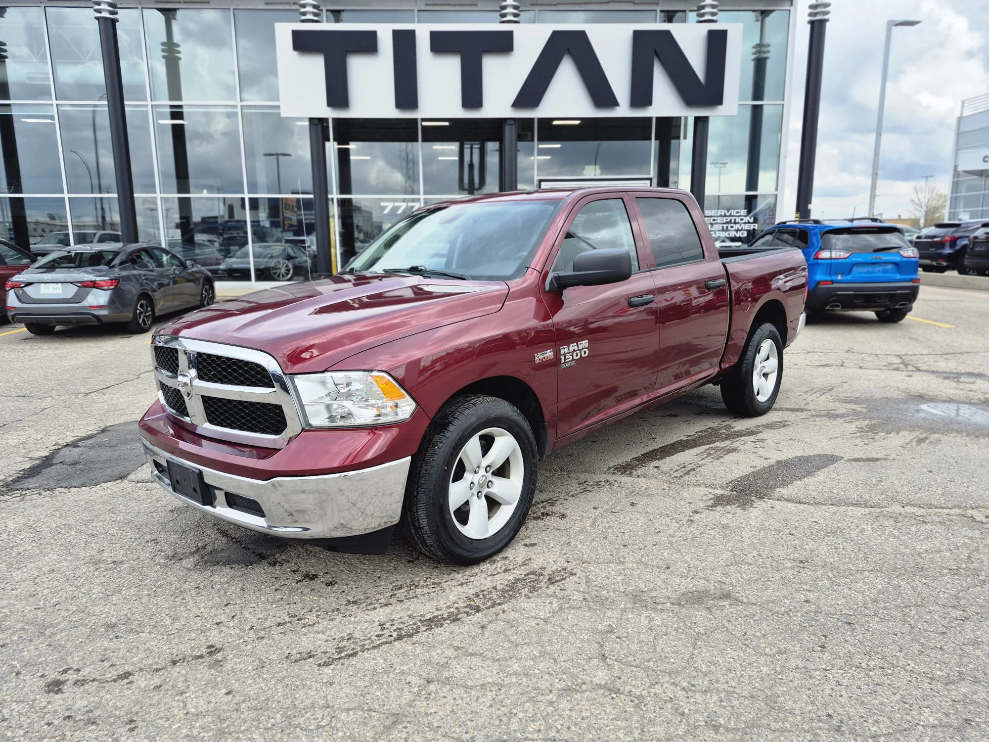 Certified Used 2023 Red Pearl Ram SLT 4x4*6 Pass | 5.7L HEMI | Velvet Red Pearl | Htd Mirrors | Tow Package | Box Liner image 2