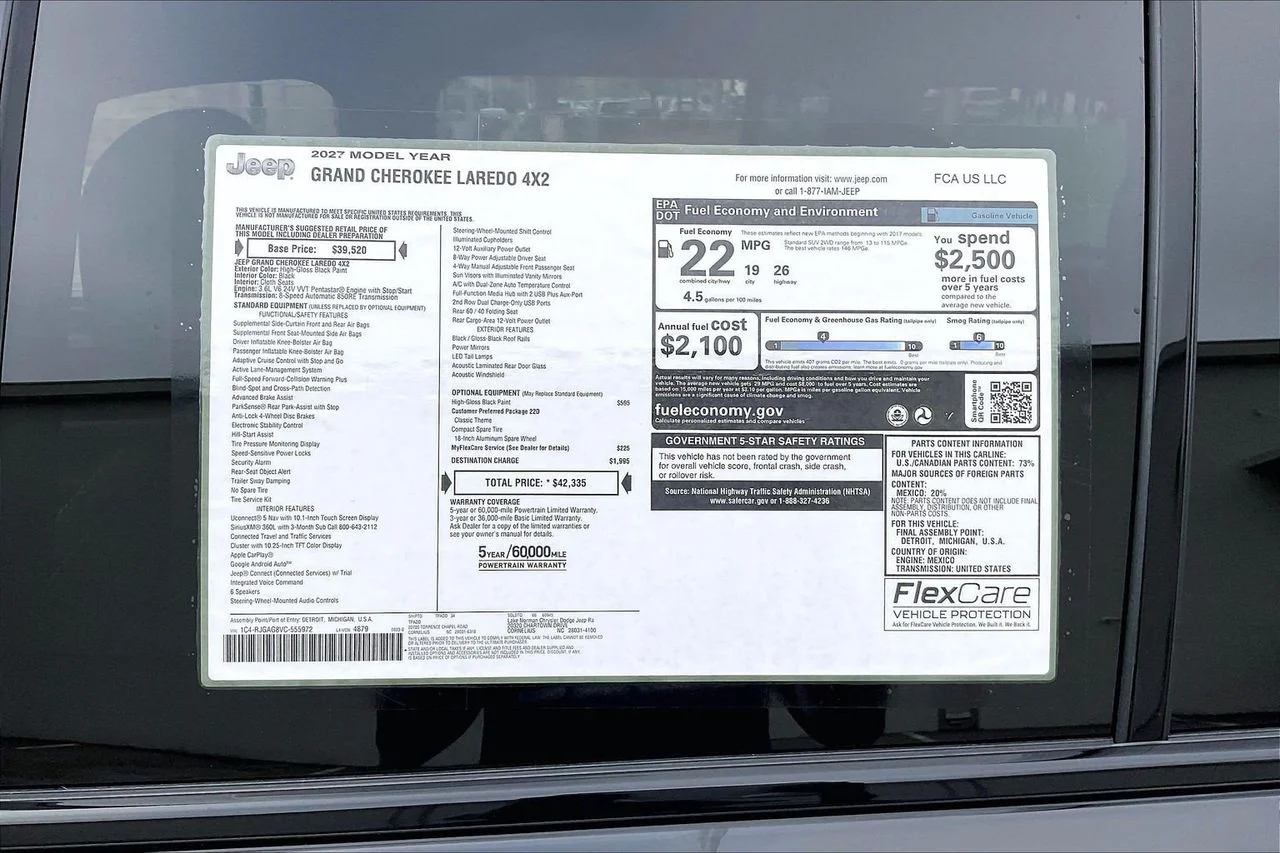 New 2027 High Gloss Black Jeep Laredo image 36