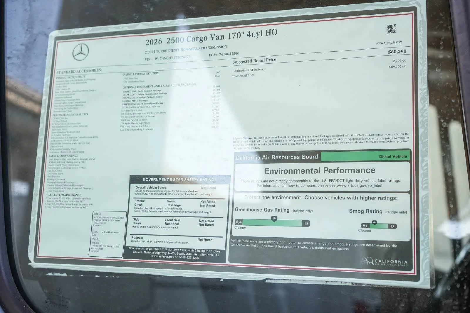 New 2026 Blue Gray Mercedes-Benz Cargo 170WB High Roof RWD 2.0L I4 Diesel Turbo HO image 35