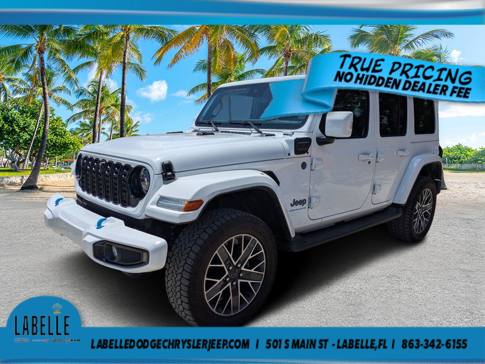 Used 2024 Bright White Clearcoat Jeep High Altitude image 7