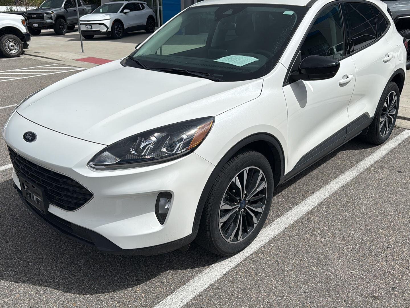 Used 2022 Star White Metallic Tri-Coat Ford SEL image 1
