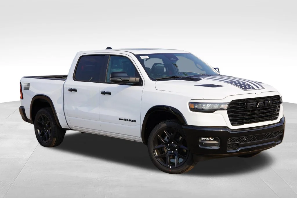 New 2026 Bright White Clear-Coat Exterior Paint RAM Laramie image 1