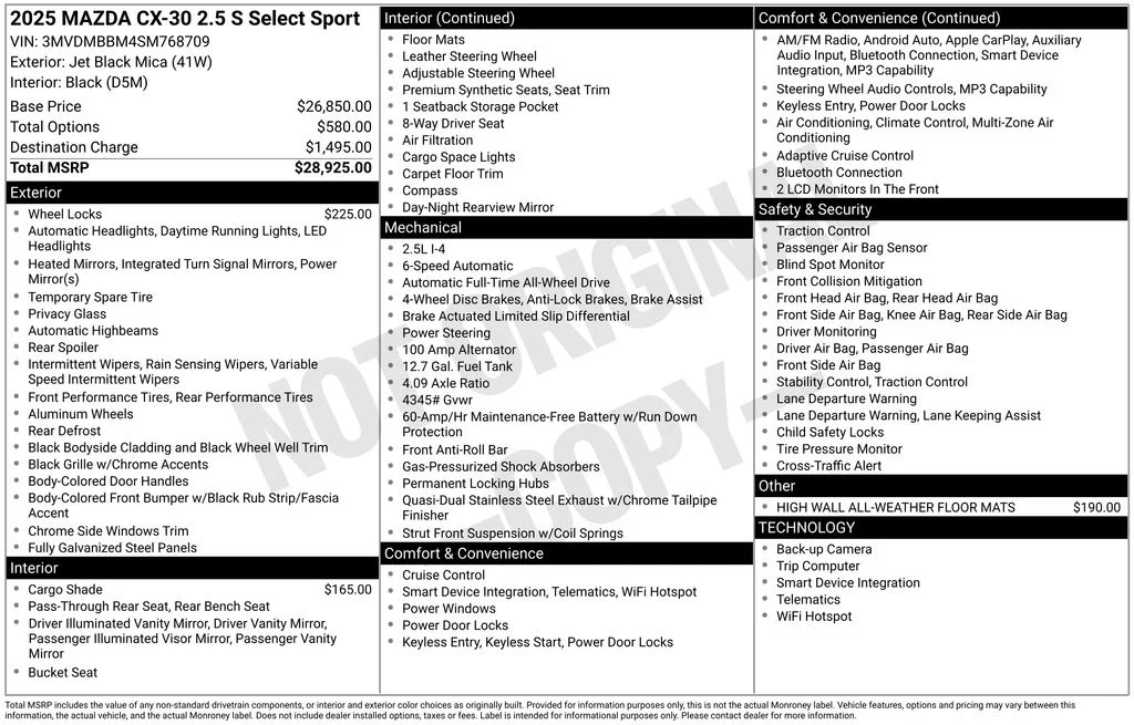 Certified Used 2025 Black Mazda 2.5 S Select Sport image 5